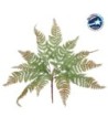 GloboStar® FERN 78269 Τεχνητό Φυτό Φτέρη - Μπουκέτο Διακοσμητικών Φυτών - Κλαδιών με Φύλλωμα Πράσινο - Καφέ Υ45cm
